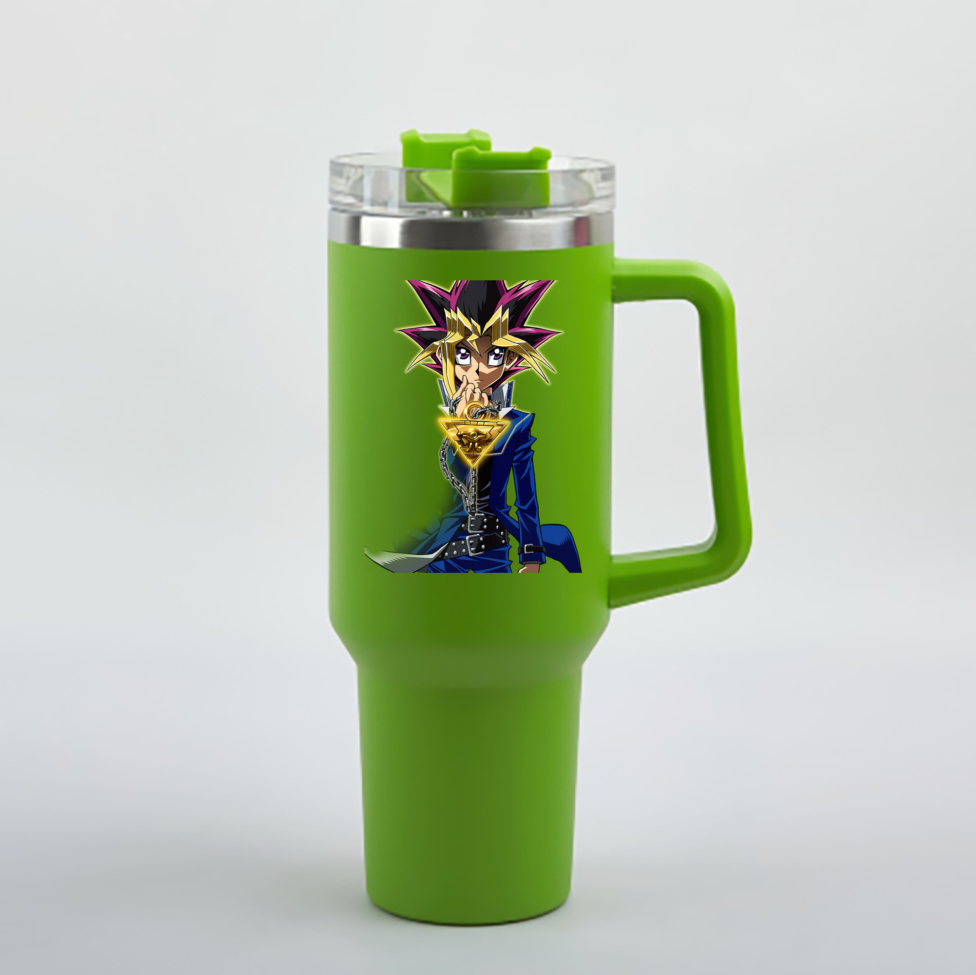 （画像用） 遊☆戯☆王 Yu-Gi-Oh! 1200mL車用タンブラー - クリスタルステッカー（プラスチックストロー付き）